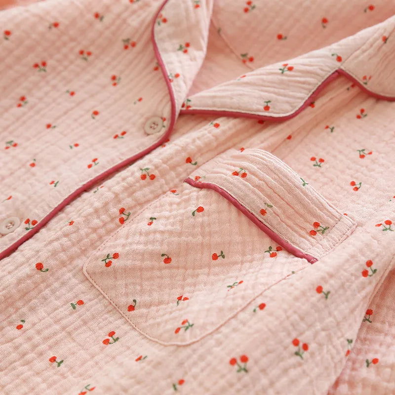 The Cherry - 100% Muslin Pajama Cotton