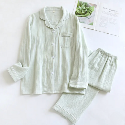The Long Sleeve - 100% Muslin Cotton Pajama
