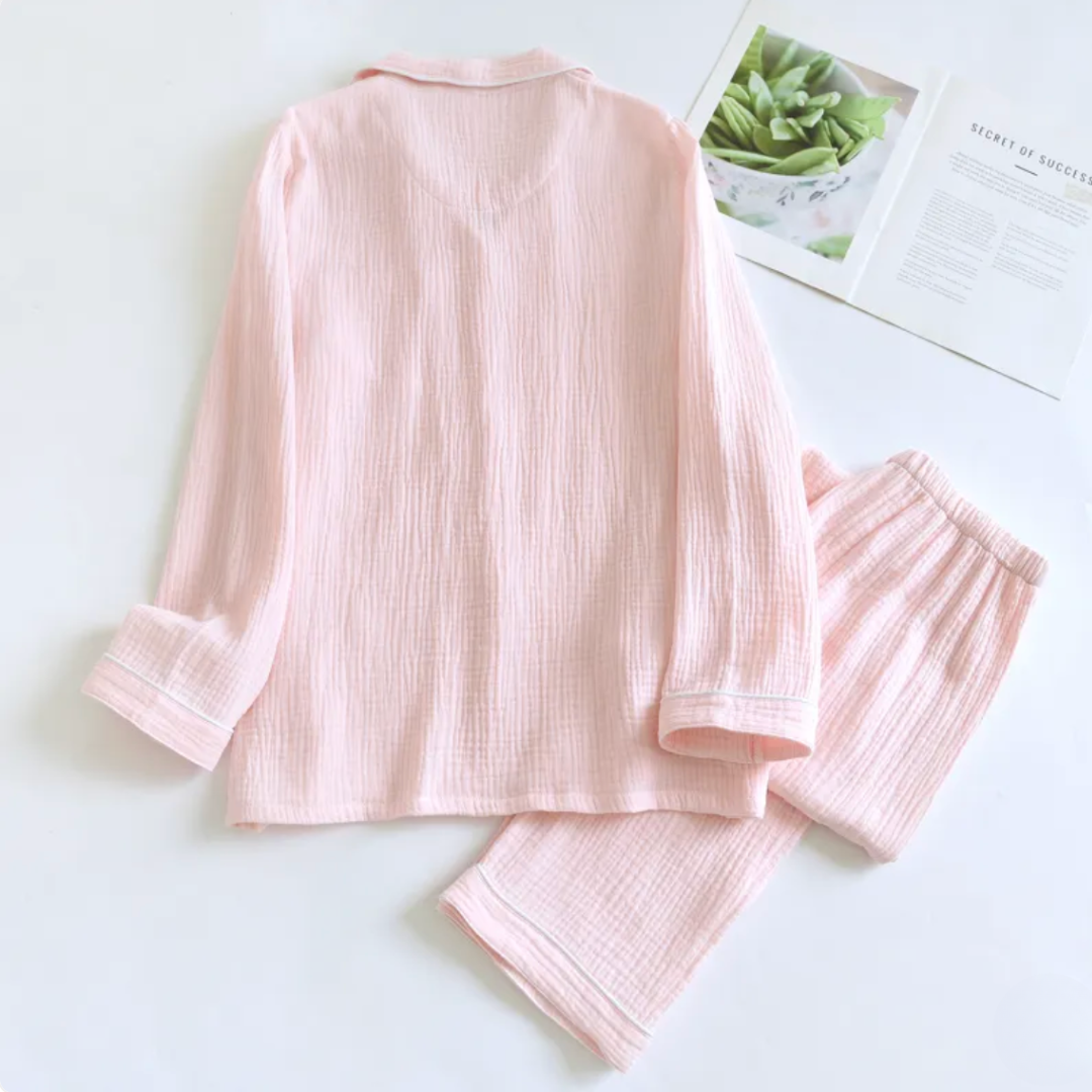 The Long Sleeve - 100% Muslin Cotton Pajama