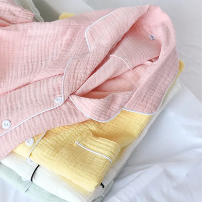 The Long Sleeve - 100% Muslin Cotton Pajama